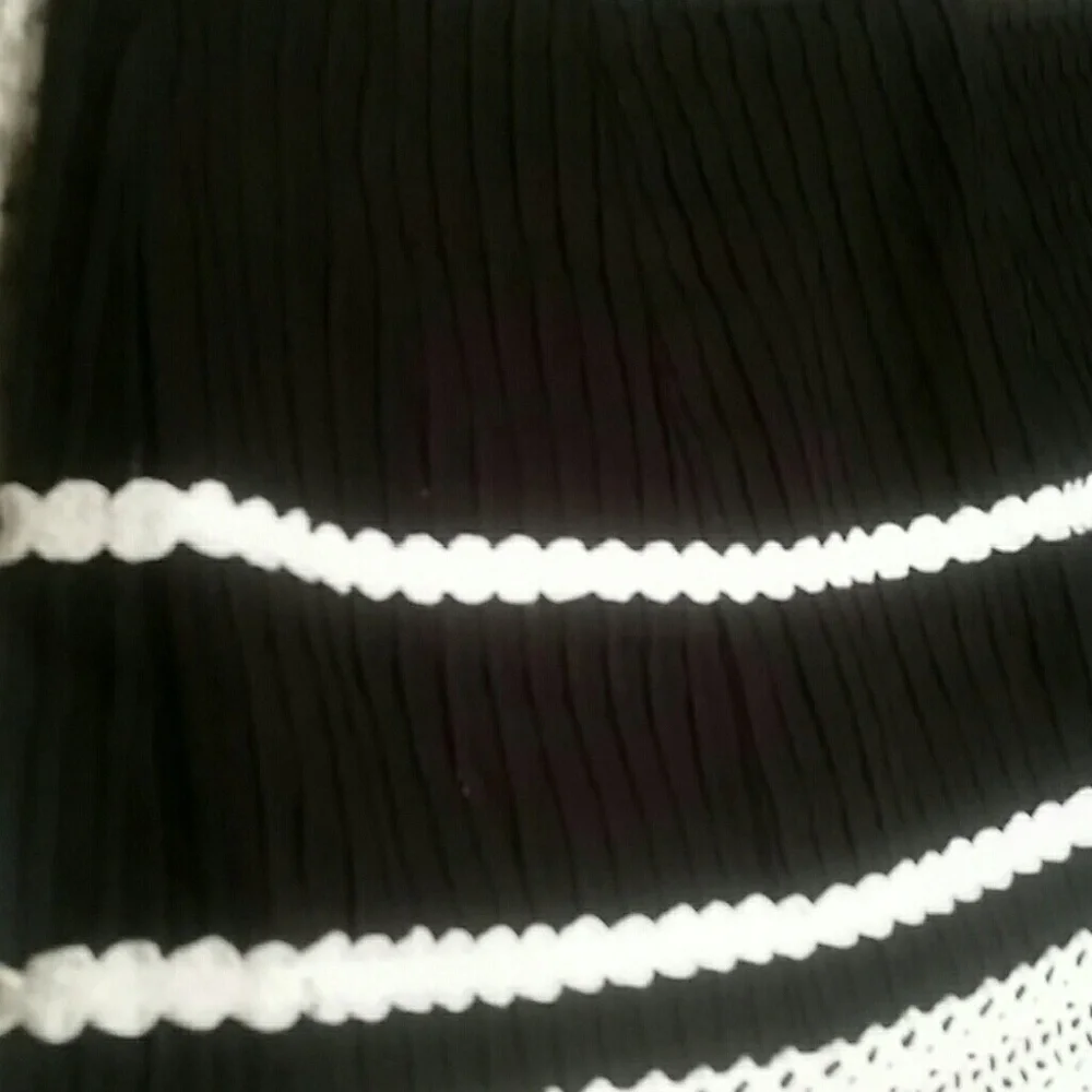 TALBOTS Black A line Skirt Lace Ric Rac EUC 10 B7